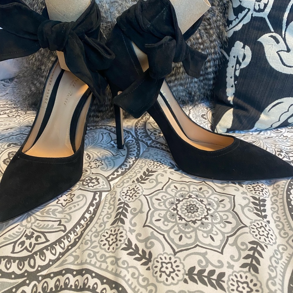 Gianvito Rossi black sued stilettos